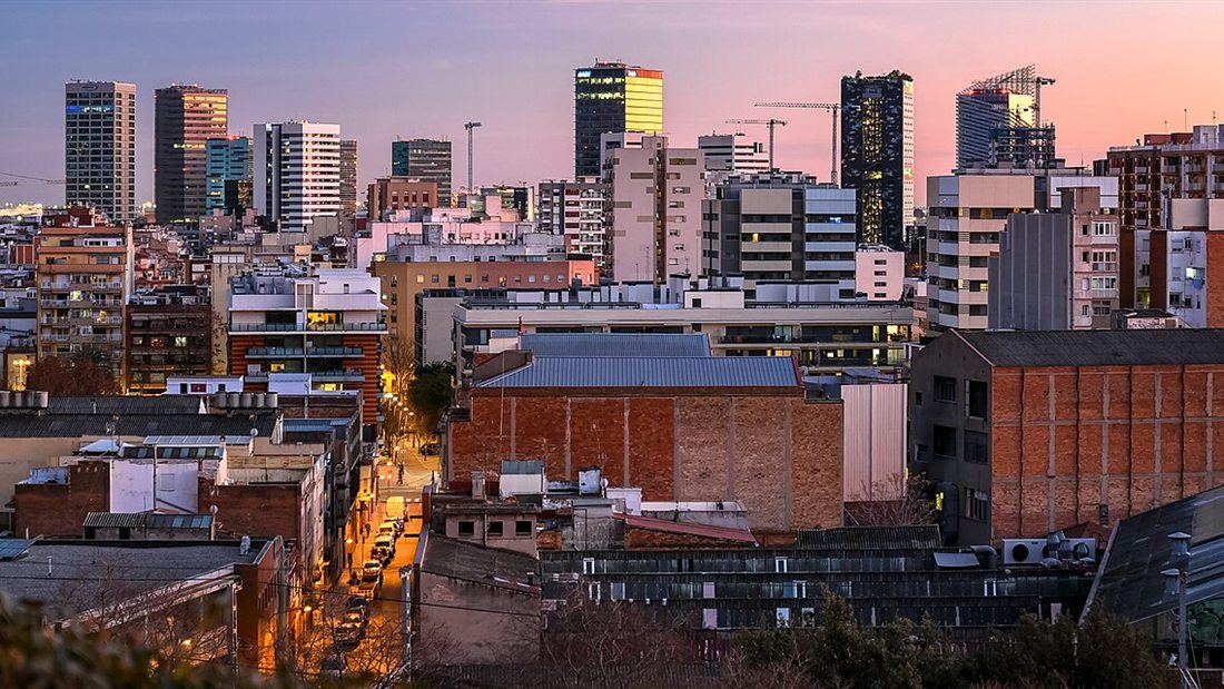 Vista urbana de L'Hospitalet de Llobregat en Barcelona